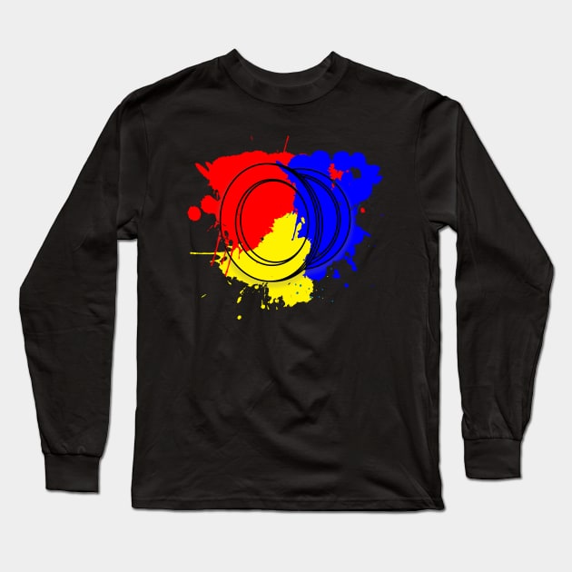 Splash Retro RGB Yoyo Long Sleeve T-Shirt by yoyomonsterph